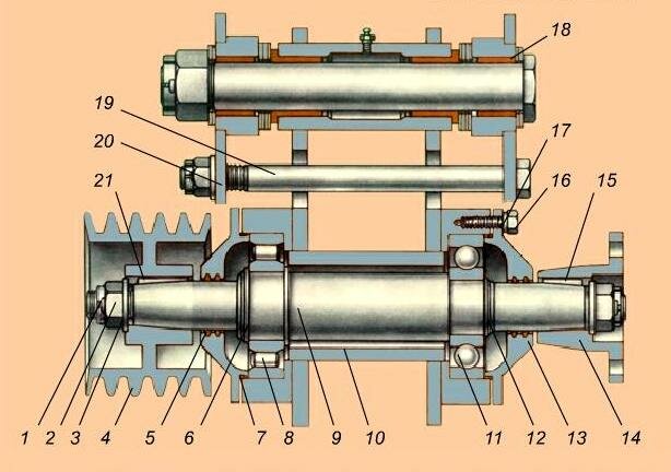 Узел ведомого шкива